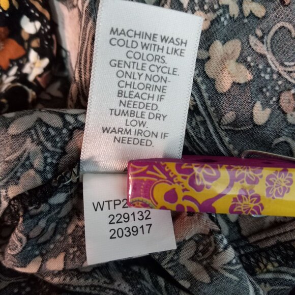 J. Jill Size S Petite Blouse Womens Top Floral Long Sleeve Smocked - Picture 10 of 10